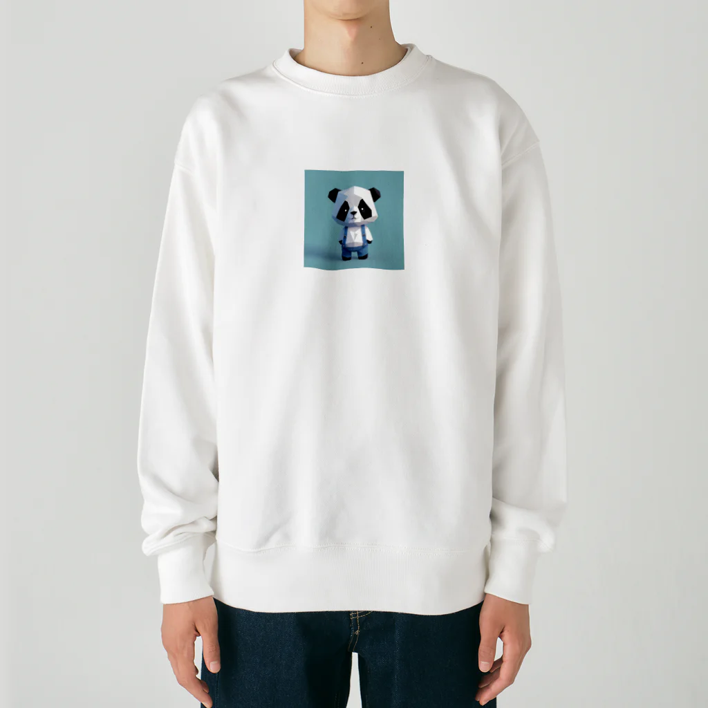 あたらしいぱんだやさんのオーバーオール子パンダ Heavyweight Crew Neck Sweatshirt