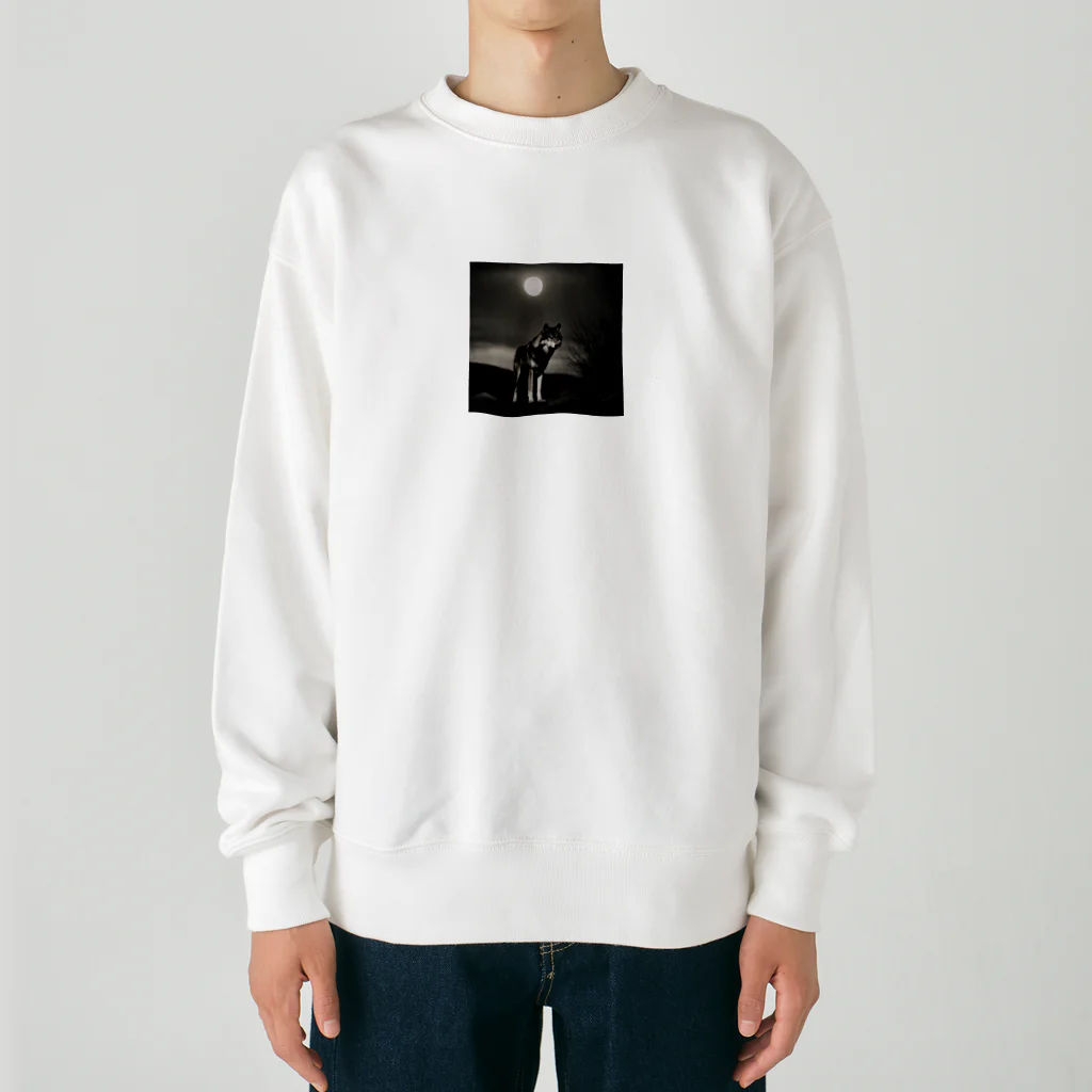 狼ショップの夜の狩人 Heavyweight Crew Neck Sweatshirt