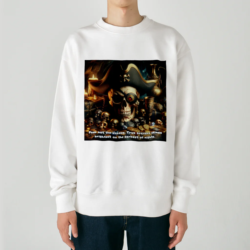 NikuQAIのShadowed Treasures: The Pirate's Legacy Heavyweight Crew Neck Sweatshirt