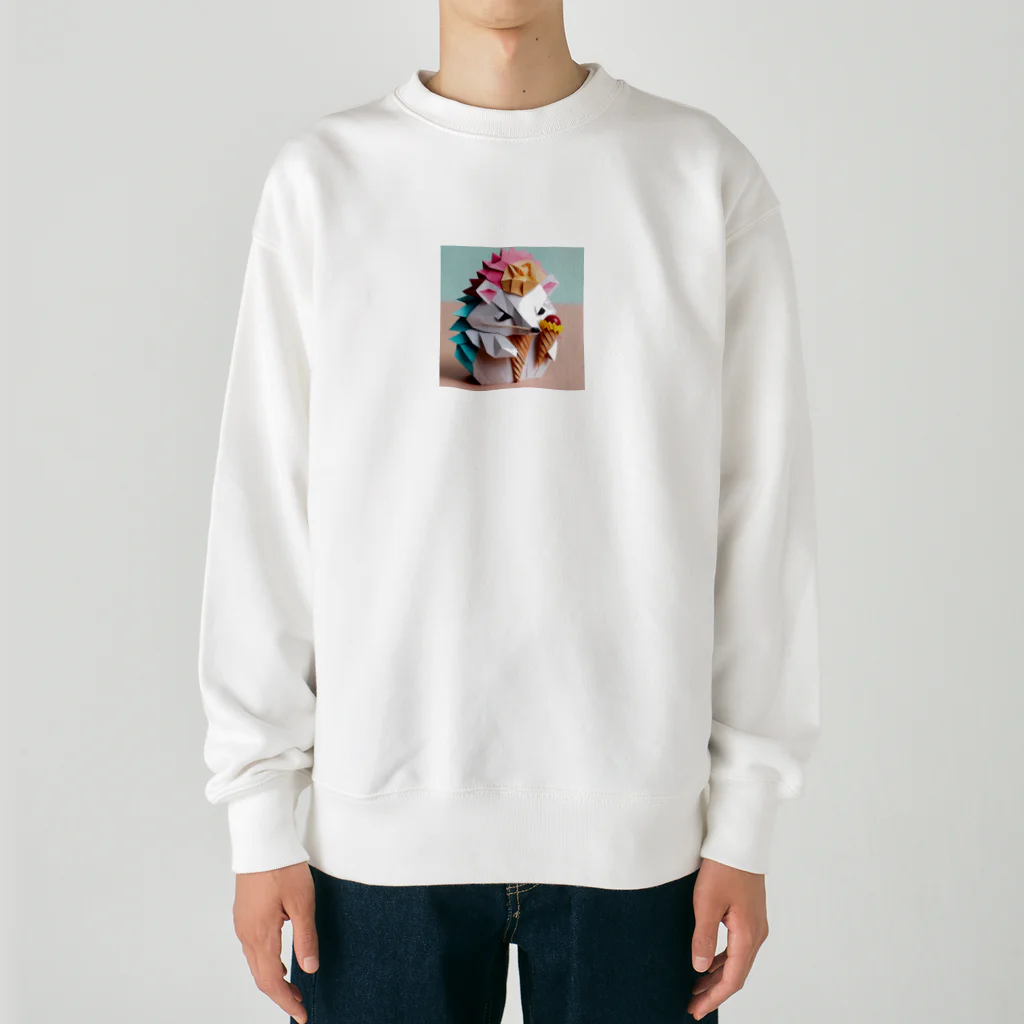 yumiceのice meets オリガミハリネズミ Heavyweight Crew Neck Sweatshirt