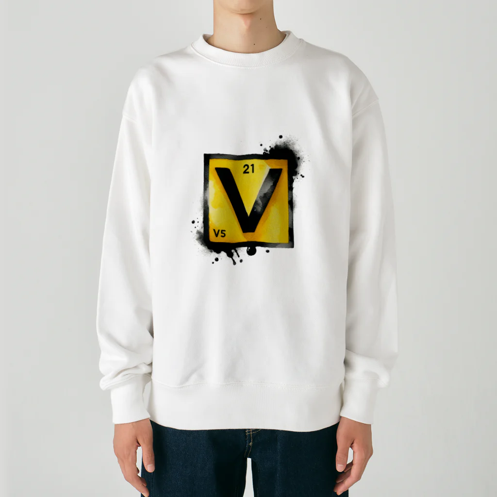 science closet（科学×ファッション）の元素シリーズ　~バナジウム V~ Heavyweight Crew Neck Sweatshirt