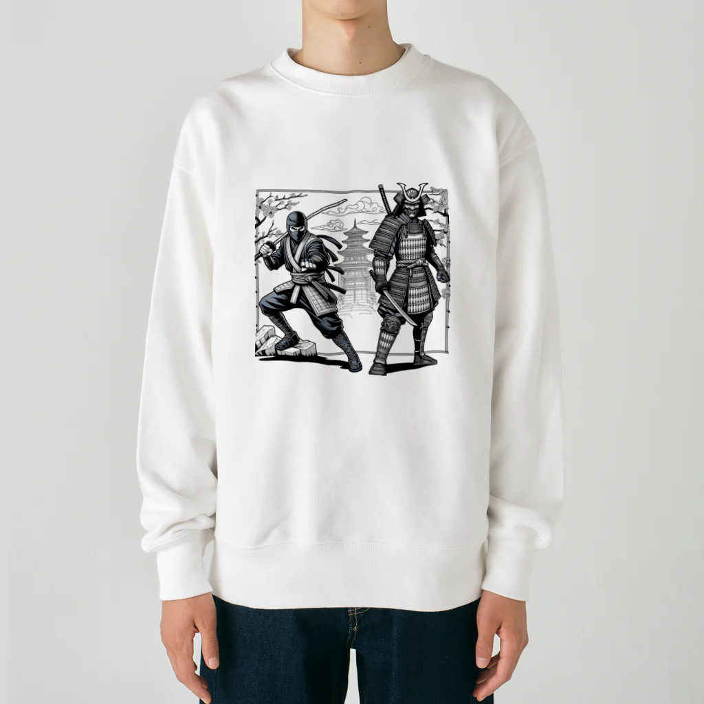 マイティのninja & samurai Heavyweight Crew Neck Sweatshirt