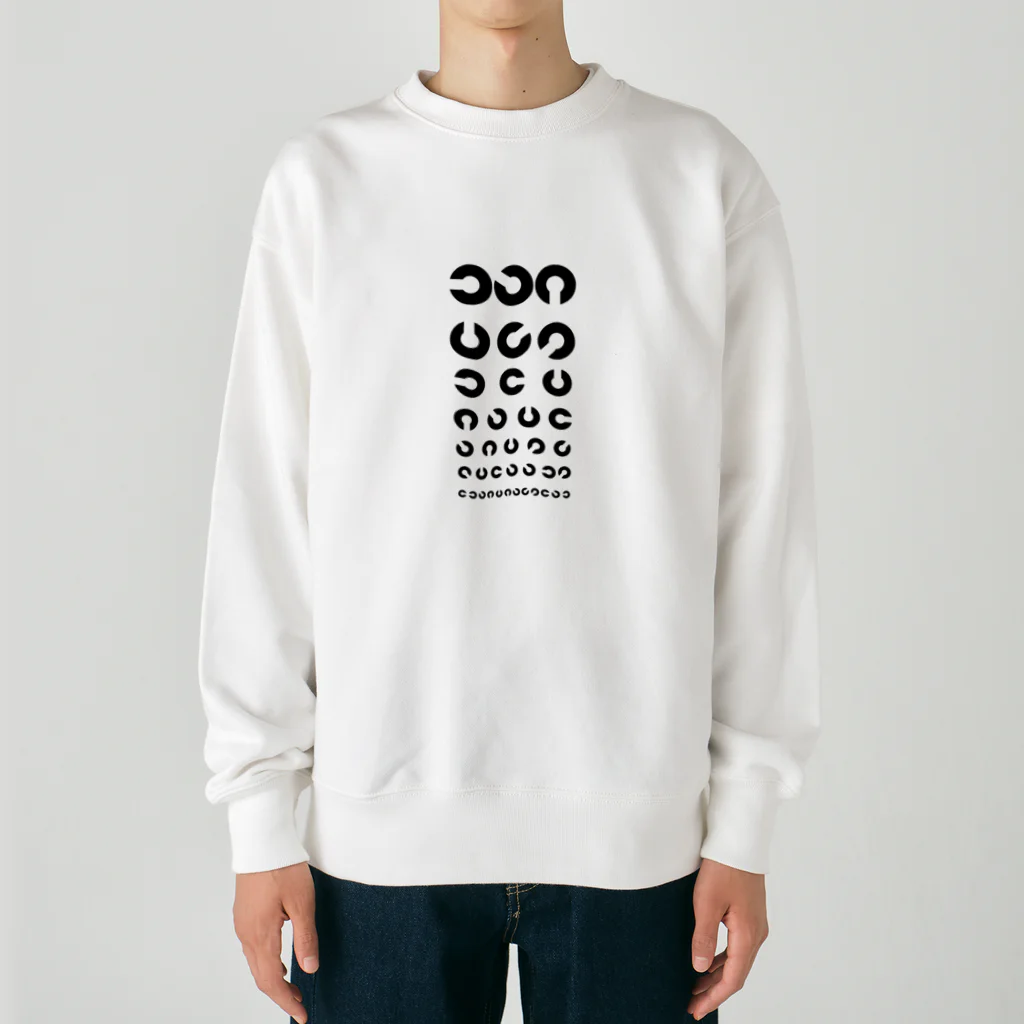 政治TVの視力検査デザイン Heavyweight Crew Neck Sweatshirt