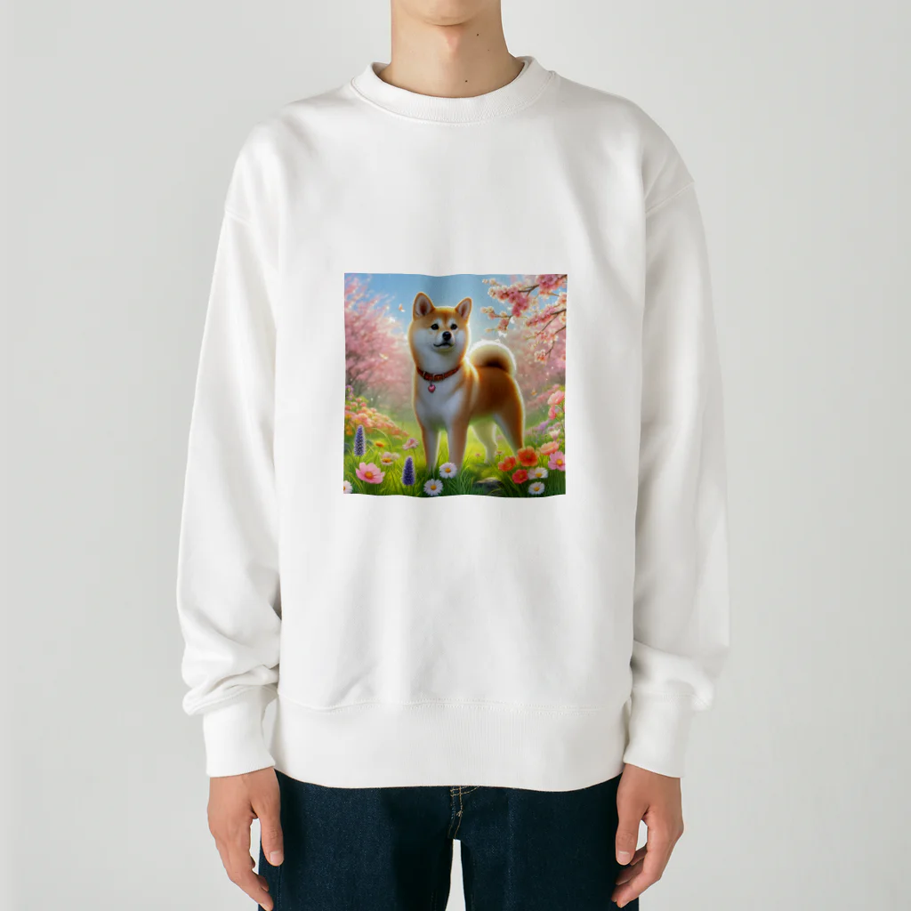 ANTARESの春の柴犬の冒険 Heavyweight Crew Neck Sweatshirt