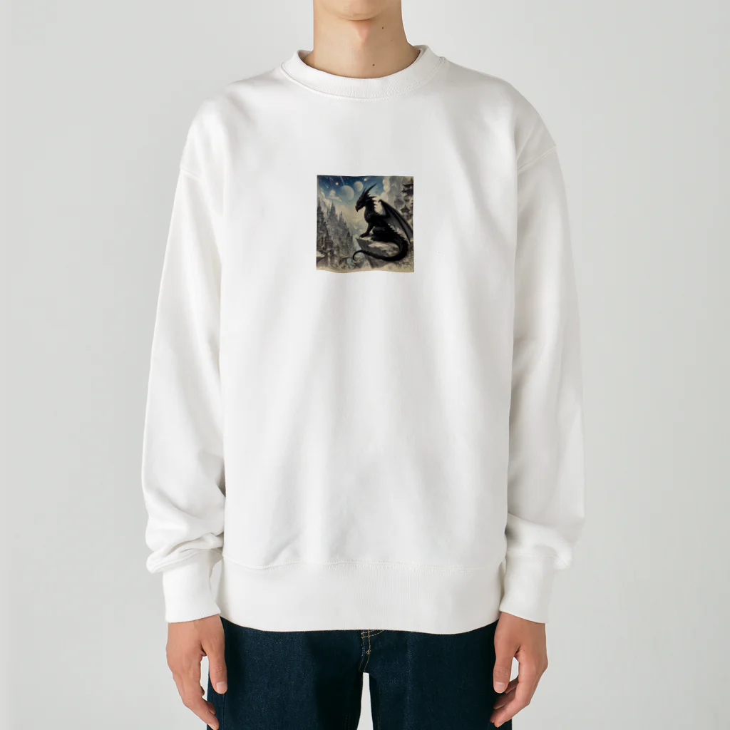 comati12の幼い黒龍 Heavyweight Crew Neck Sweatshirt