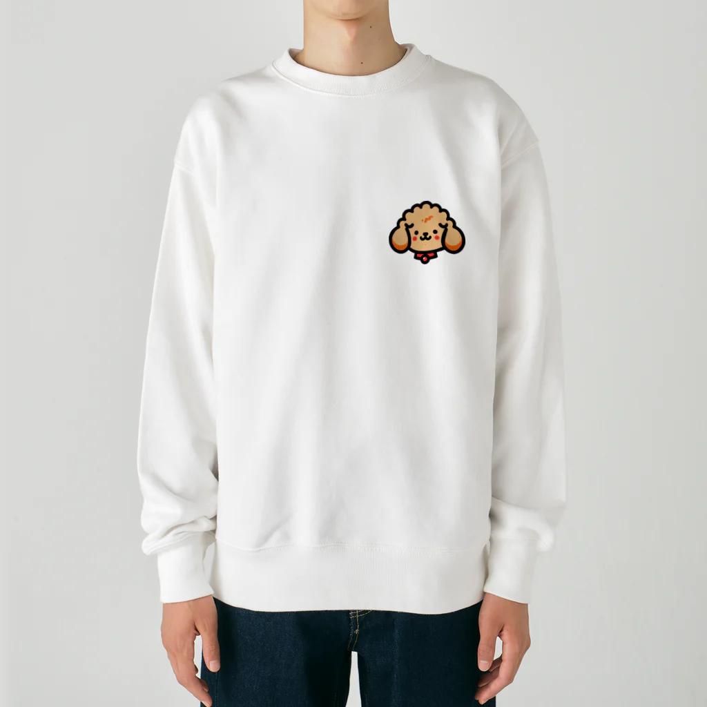 わんこグッズしょっぷcooのはにかみプードル Heavyweight Crew Neck Sweatshirt