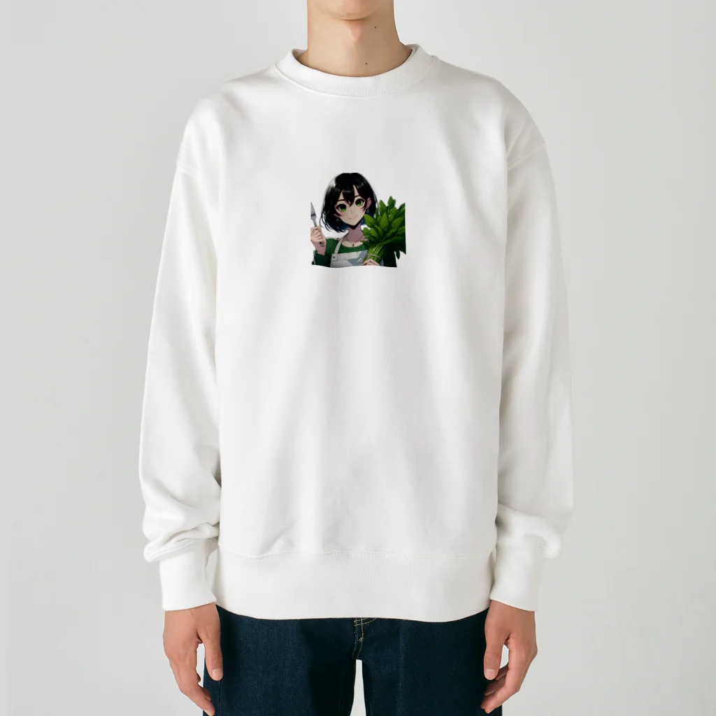 大地の宝物の今日は、ほうれん草で良いですか？ Heavyweight Crew Neck Sweatshirt