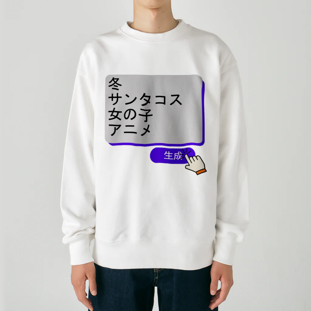 boboboboboの生成ボタンをタップすると・・・（冬１） Heavyweight Crew Neck Sweatshirt