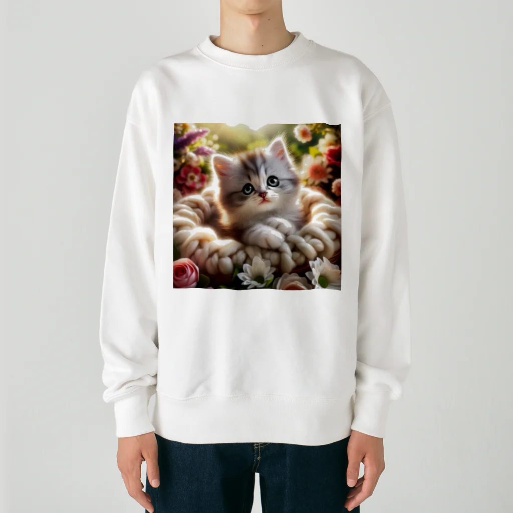 Cute! Salesの子猫 Heavyweight Crew Neck Sweatshirt