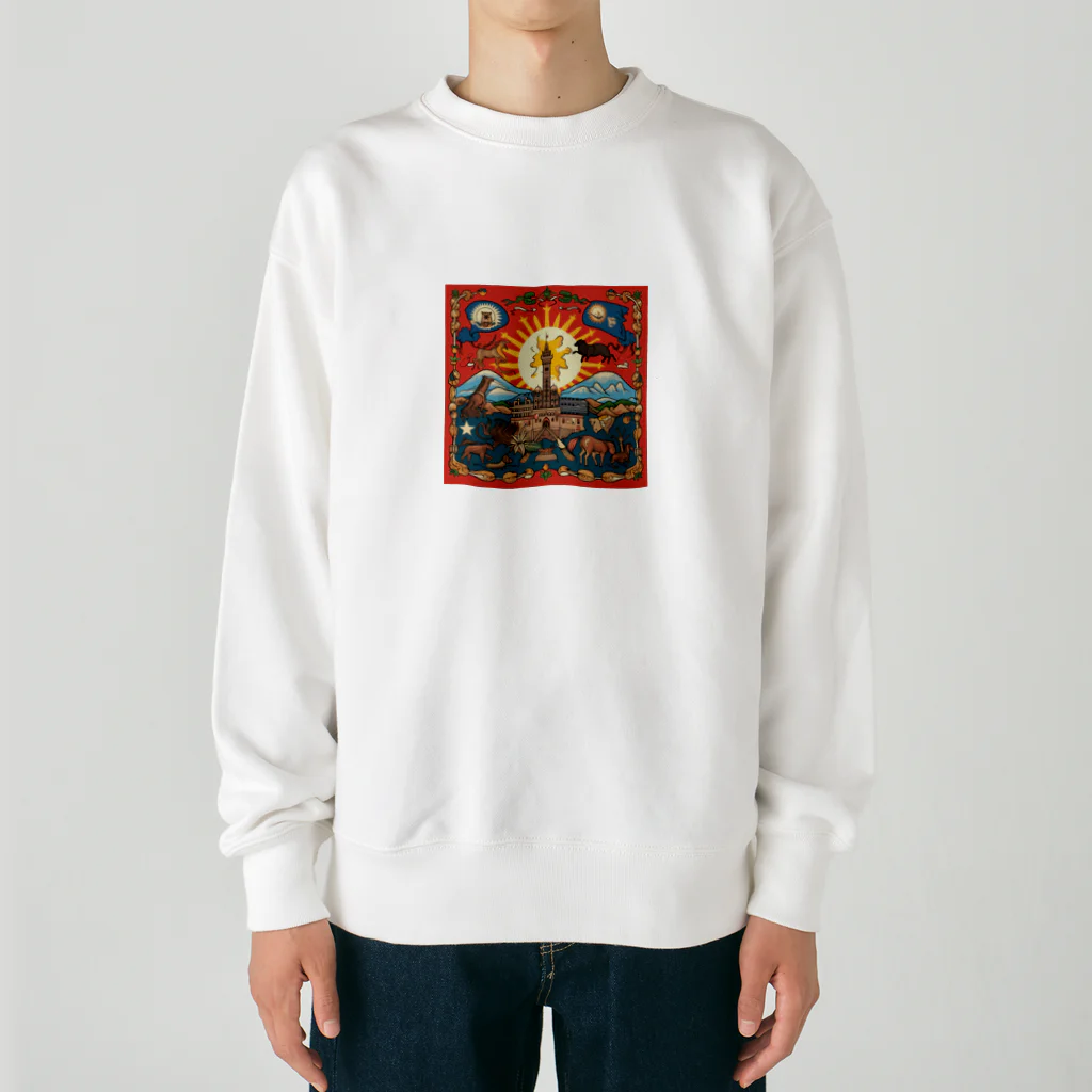 Q_kyuのオールドタペストリー Heavyweight Crew Neck Sweatshirt