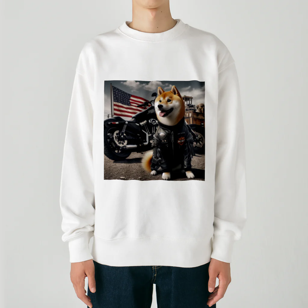 ANTARESのアメリカンライダー柴犬 Heavyweight Crew Neck Sweatshirt