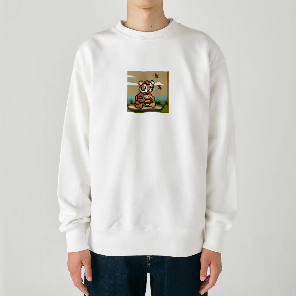 クロスクリエイティブの 蜂蜜を集めているトラ Heavyweight Crew Neck Sweatshirt