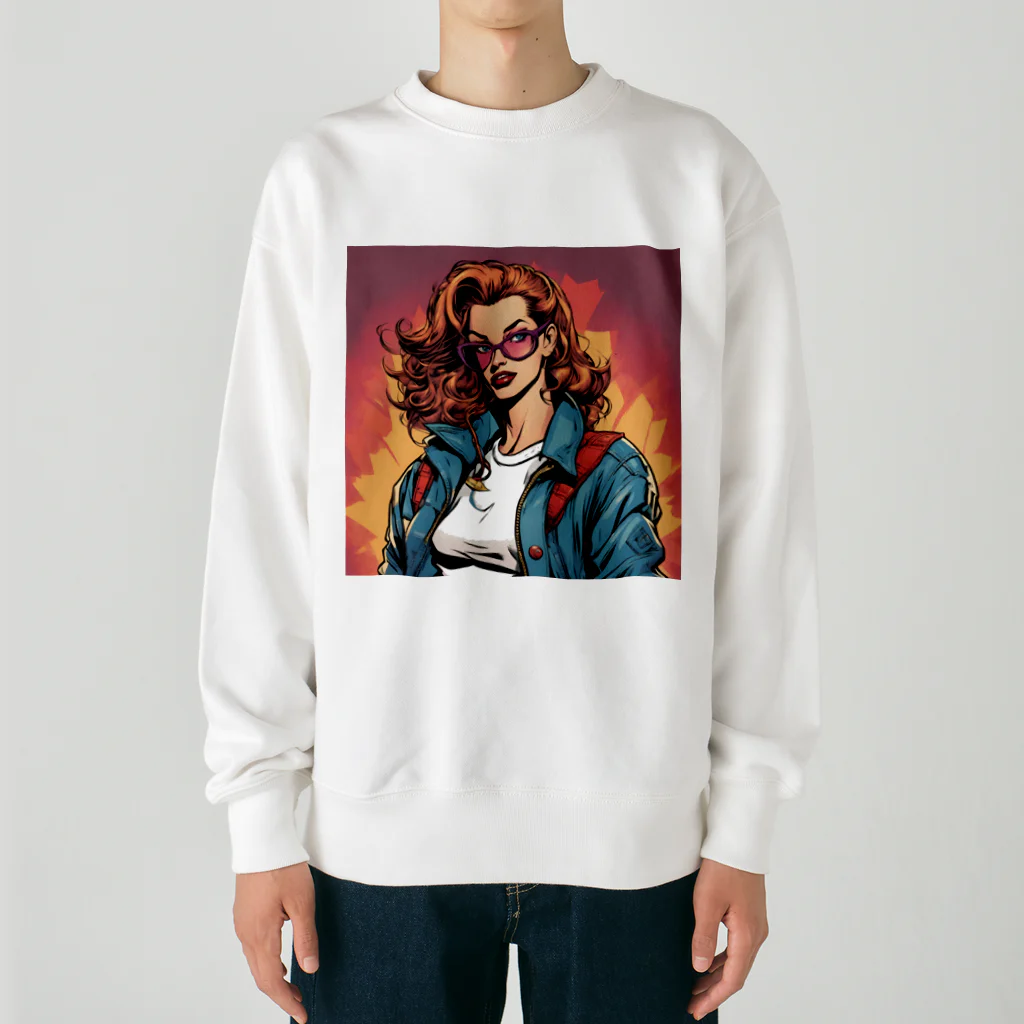 American Comic StyleのAmerican Comic 90’s Woman Heavyweight Crew Neck Sweatshirt