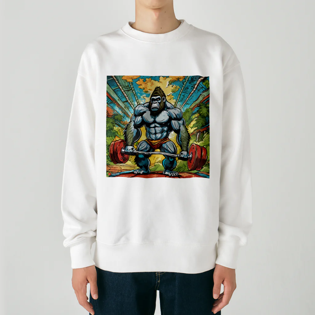 gollisquatのgorilla trainee Heavyweight Crew Neck Sweatshirt