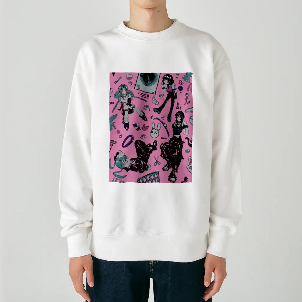 ﾅﾅﾀ 臍のpink's rules Heavyweight Crew Neck Sweatshirt