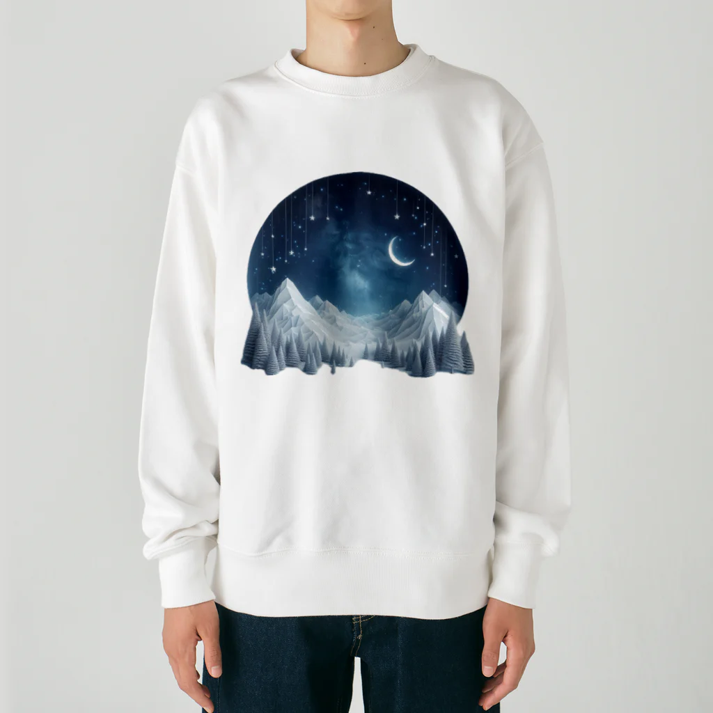 JUPITERの幻想的な冬の夜 Heavyweight Crew Neck Sweatshirt