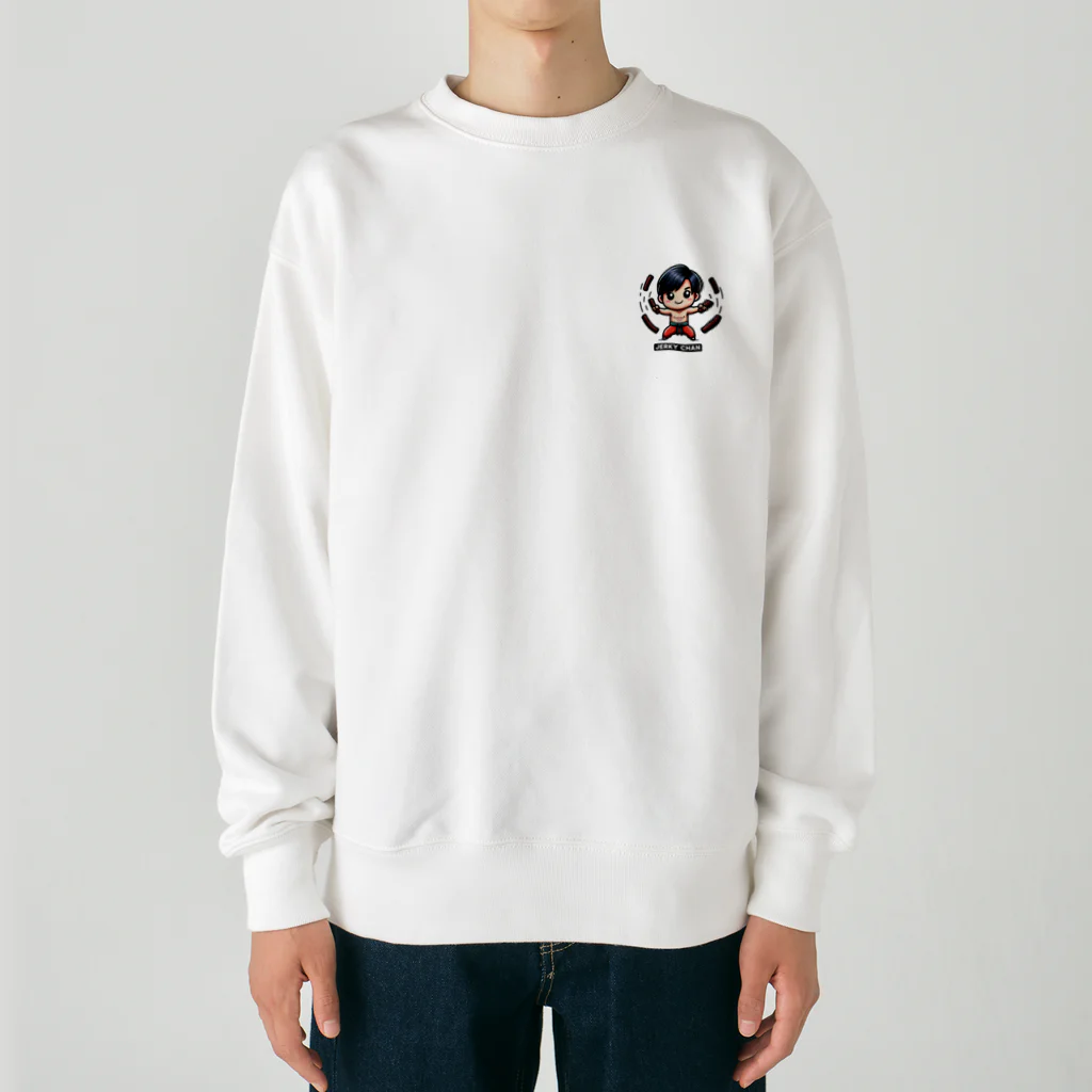 shibakyoのジャーキー・チェン（ヌンチャク） Heavyweight Crew Neck Sweatshirt