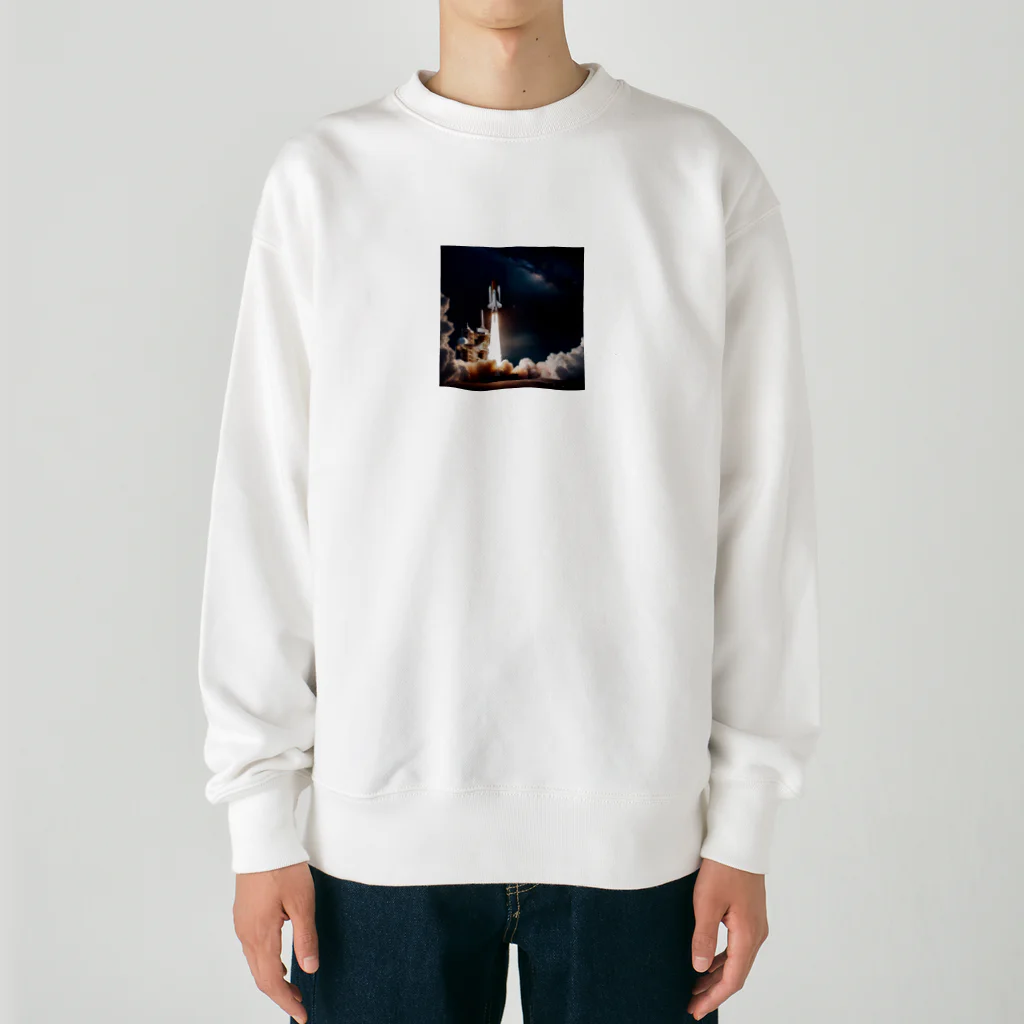 riko1214の宇宙へ発進 Heavyweight Crew Neck Sweatshirt