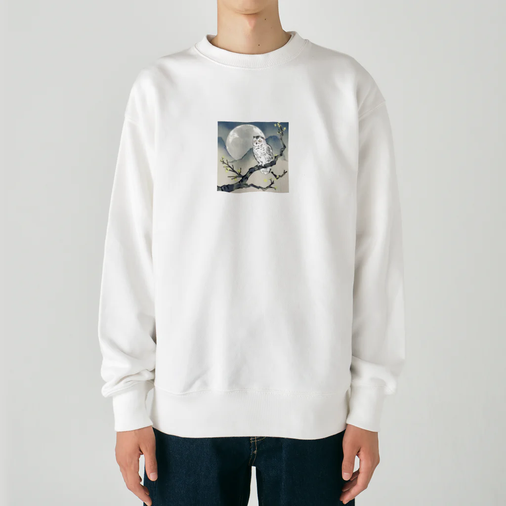 bigbamboofamilyの眠りの梟 Heavyweight Crew Neck Sweatshirt