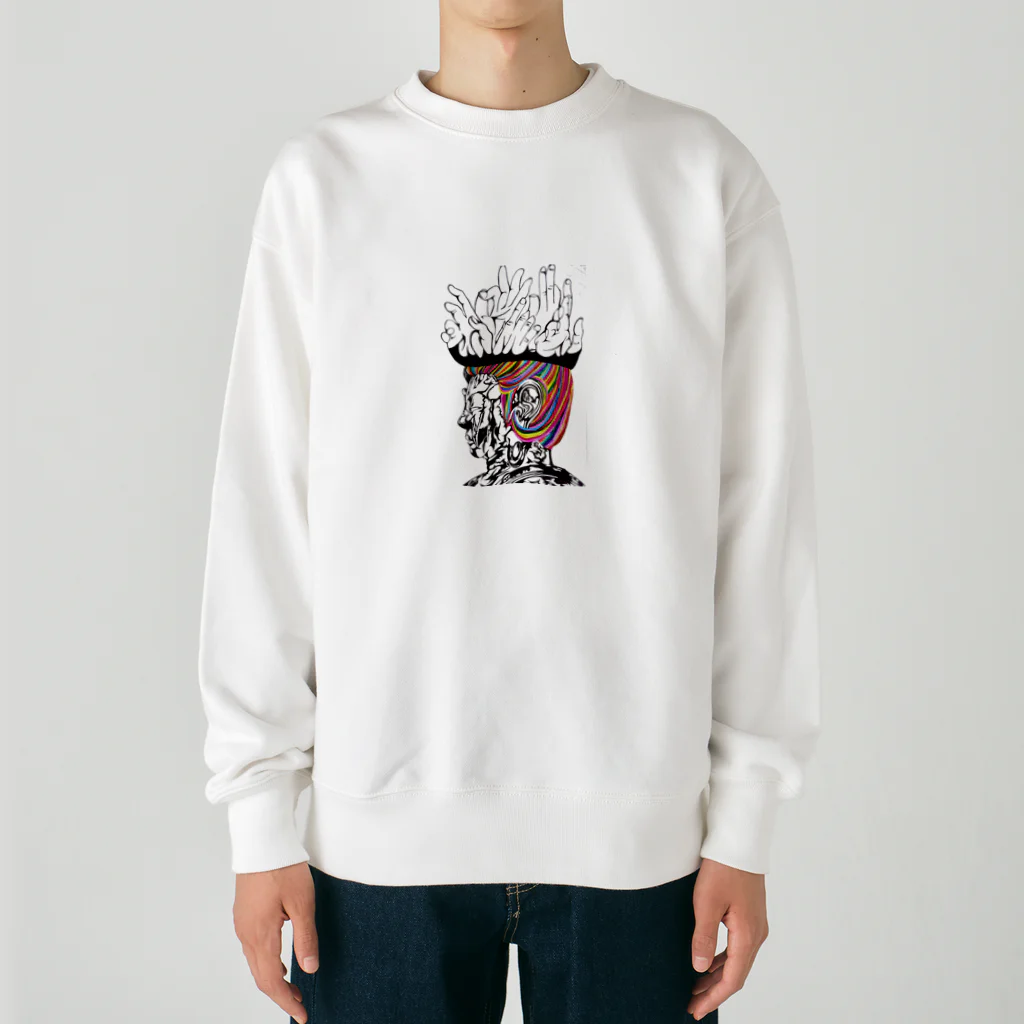 -LinkFlu-の世界 Heavyweight Crew Neck Sweatshirt