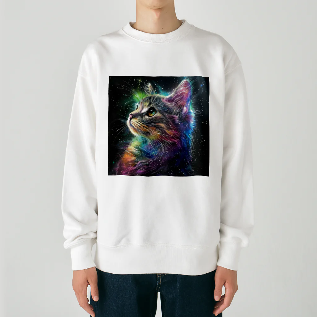 AQUAMETAVERSEの未来をみすえている猫 アメジスト 2846 Heavyweight Crew Neck Sweatshirt