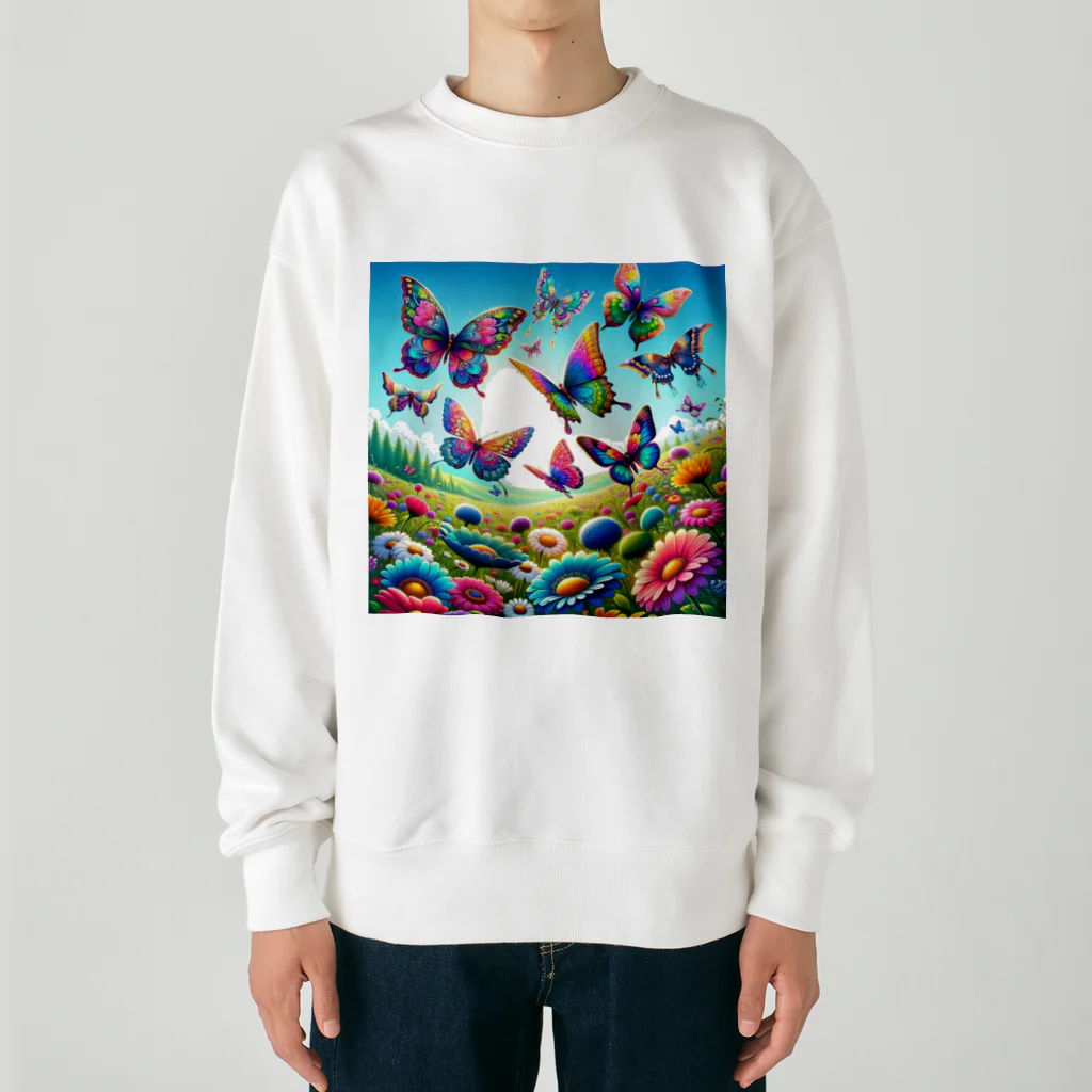 すずらん24の幸運のお花畑 Heavyweight Crew Neck Sweatshirt