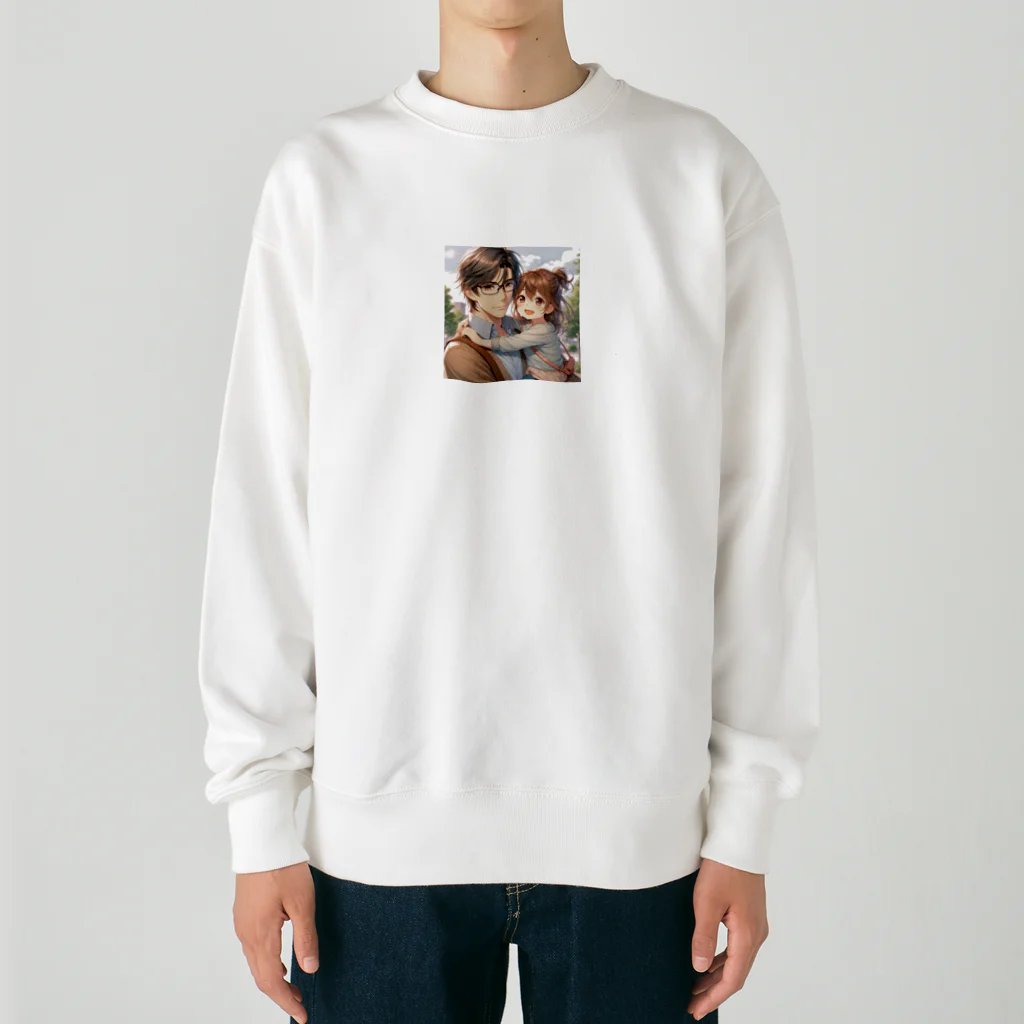 masashi6343の父親と娘 Heavyweight Crew Neck Sweatshirt