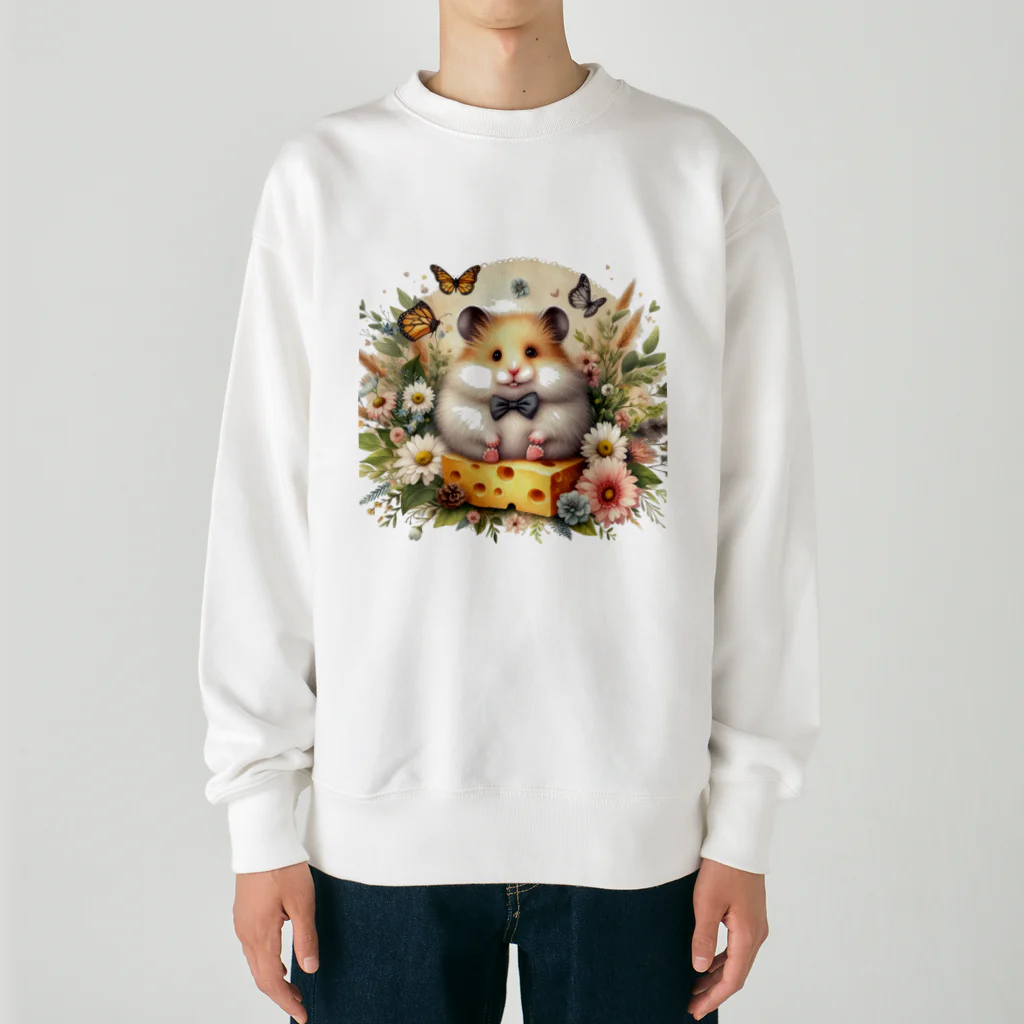 ぷっくりショップのぷっくりハムちゃん Heavyweight Crew Neck Sweatshirt