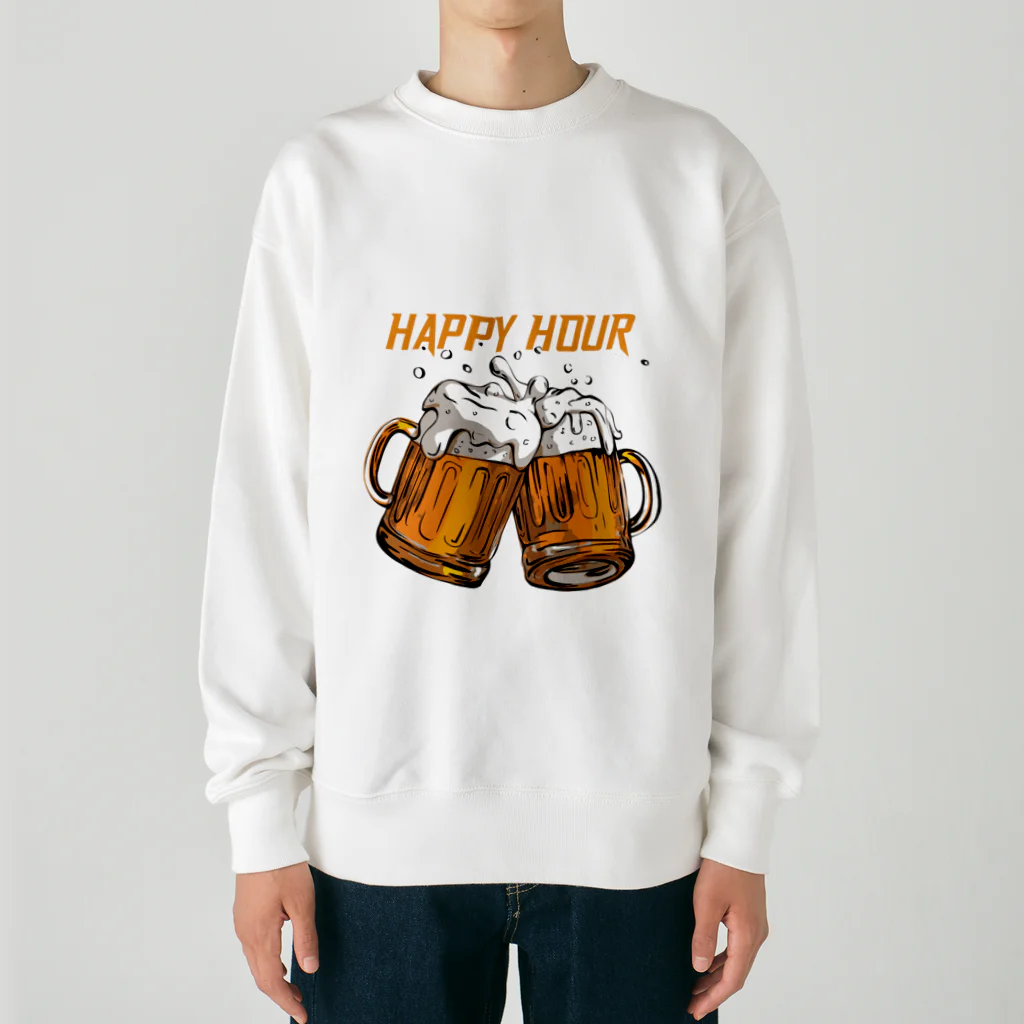 JUNK_HEDDのビールでハッピー Heavyweight Crew Neck Sweatshirt