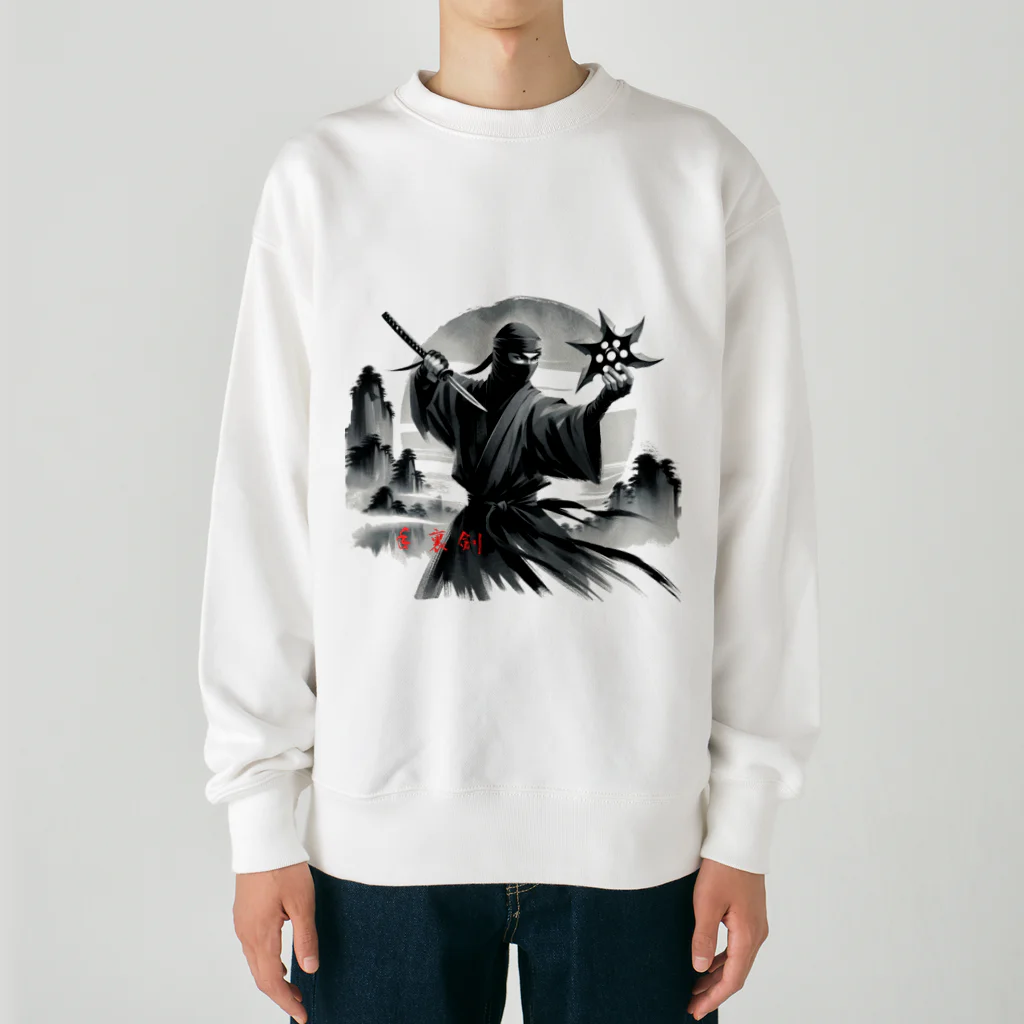 影の戦士コレクションの手裏剣・影 Heavyweight Crew Neck Sweatshirt