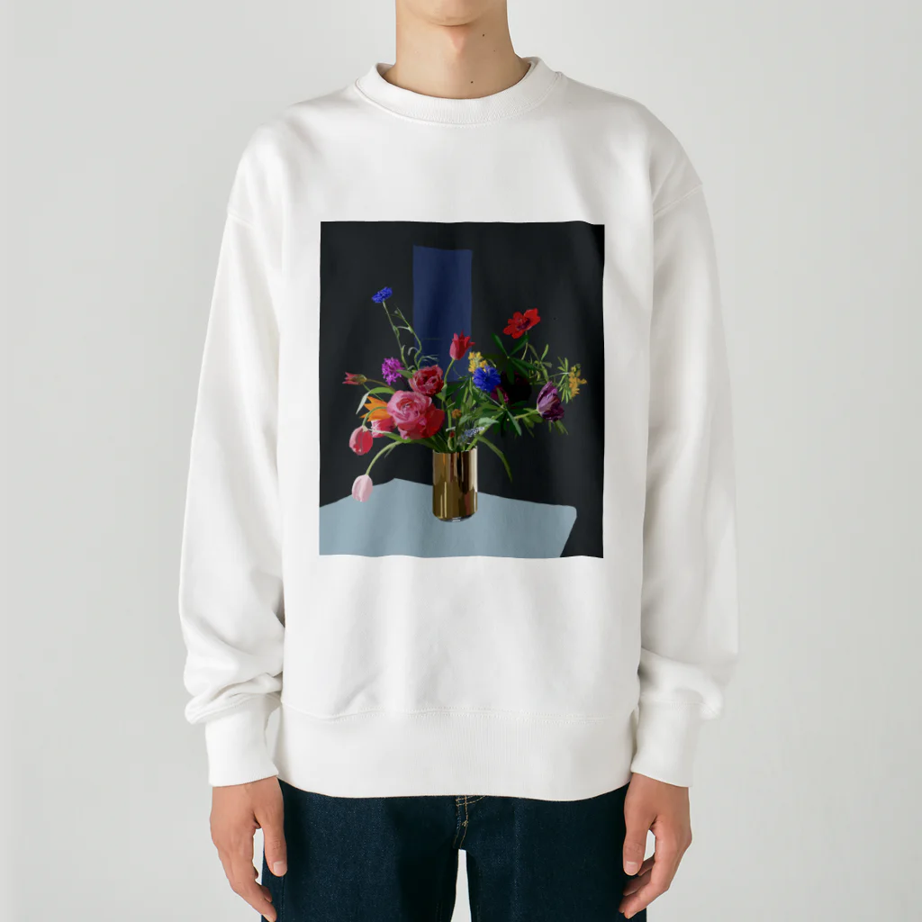 yukikopterの春の花　night Heavyweight Crew Neck Sweatshirt