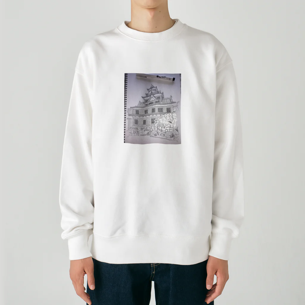 OASIS TOWNの岡山城ペンアート Heavyweight Crew Neck Sweatshirt