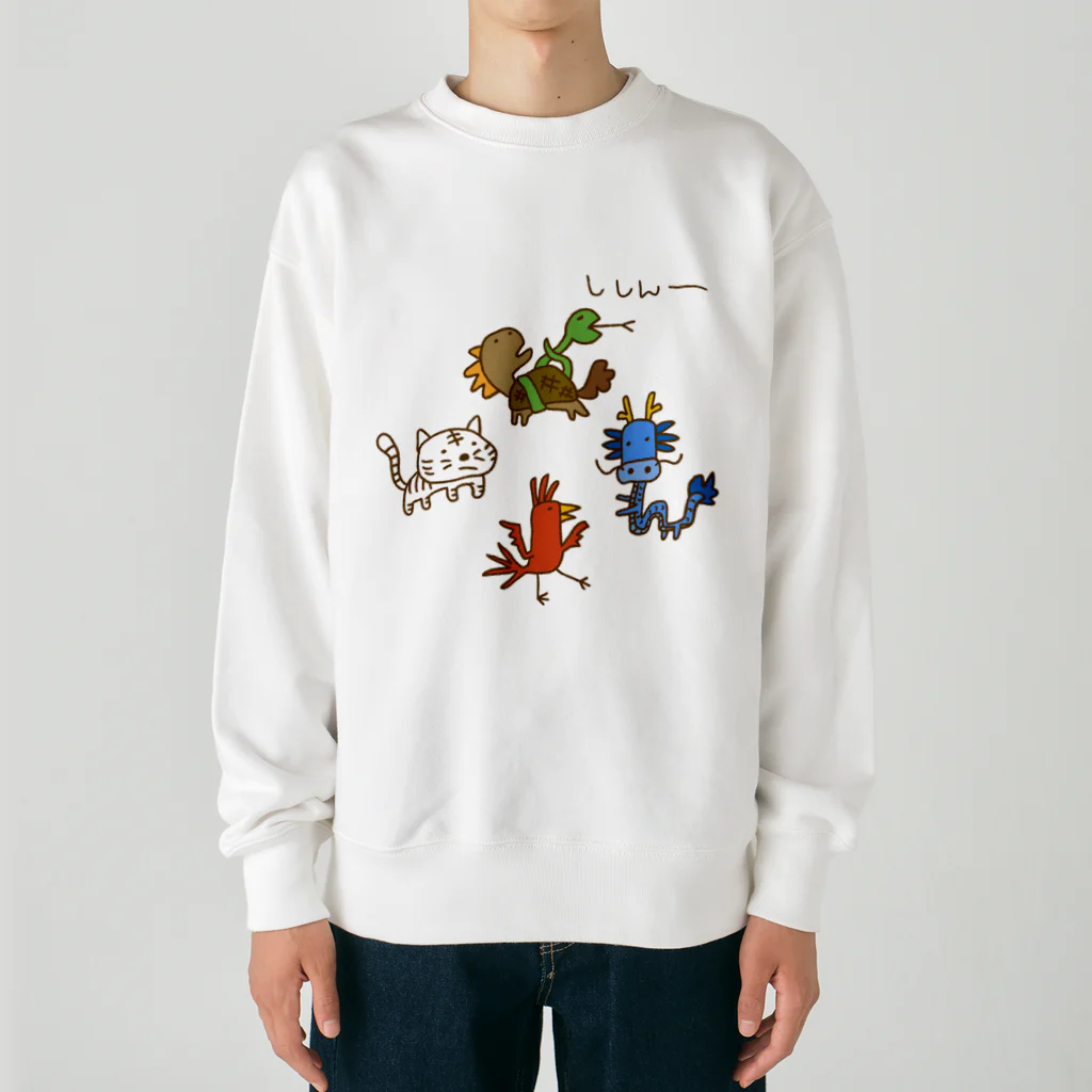 Siderunの館 B2の画伯チック四神 Heavyweight Crew Neck Sweatshirt