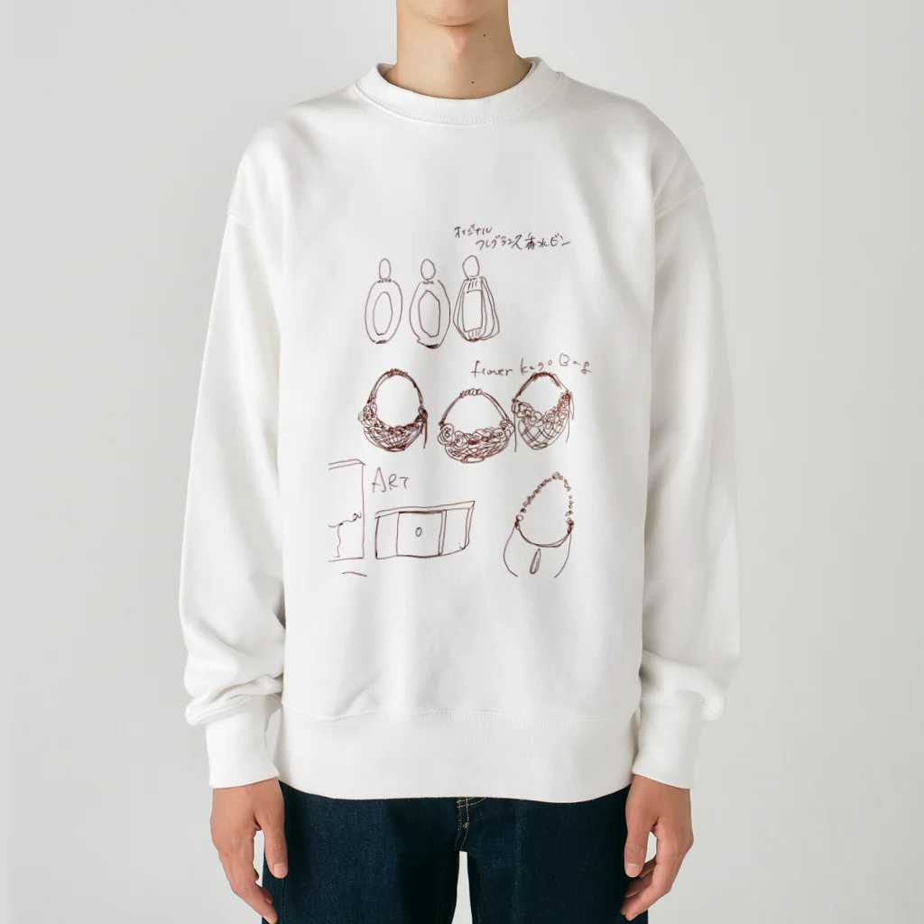 mermaidandwhitehorseのイラストレーション02 Heavyweight Crew Neck Sweatshirt