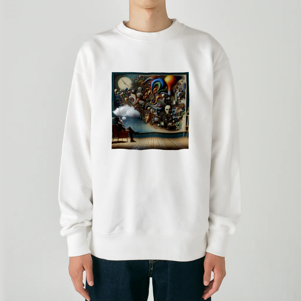 hirokikojimaの自分の内面と向き合っている紳士 Heavyweight Crew Neck Sweatshirt