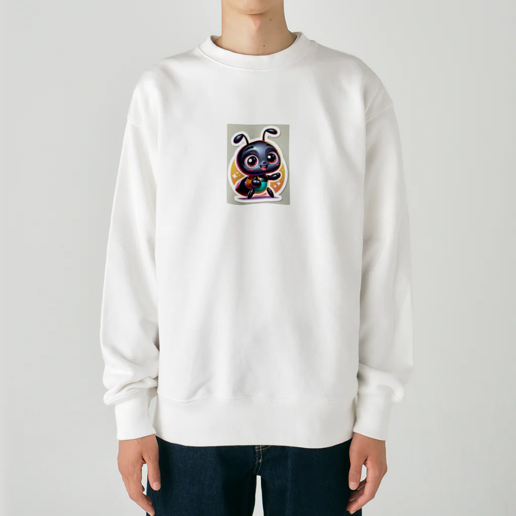 Tの店の小さなアリが元気にあいさつ Heavyweight Crew Neck Sweatshirt