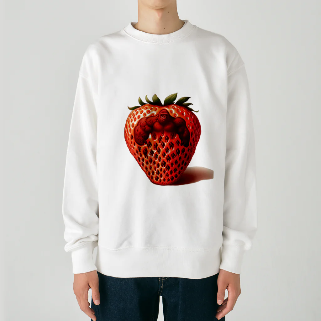 ゴリラショップのThe Mighty Gorilla Strawberry  Heavyweight Crew Neck Sweatshirt