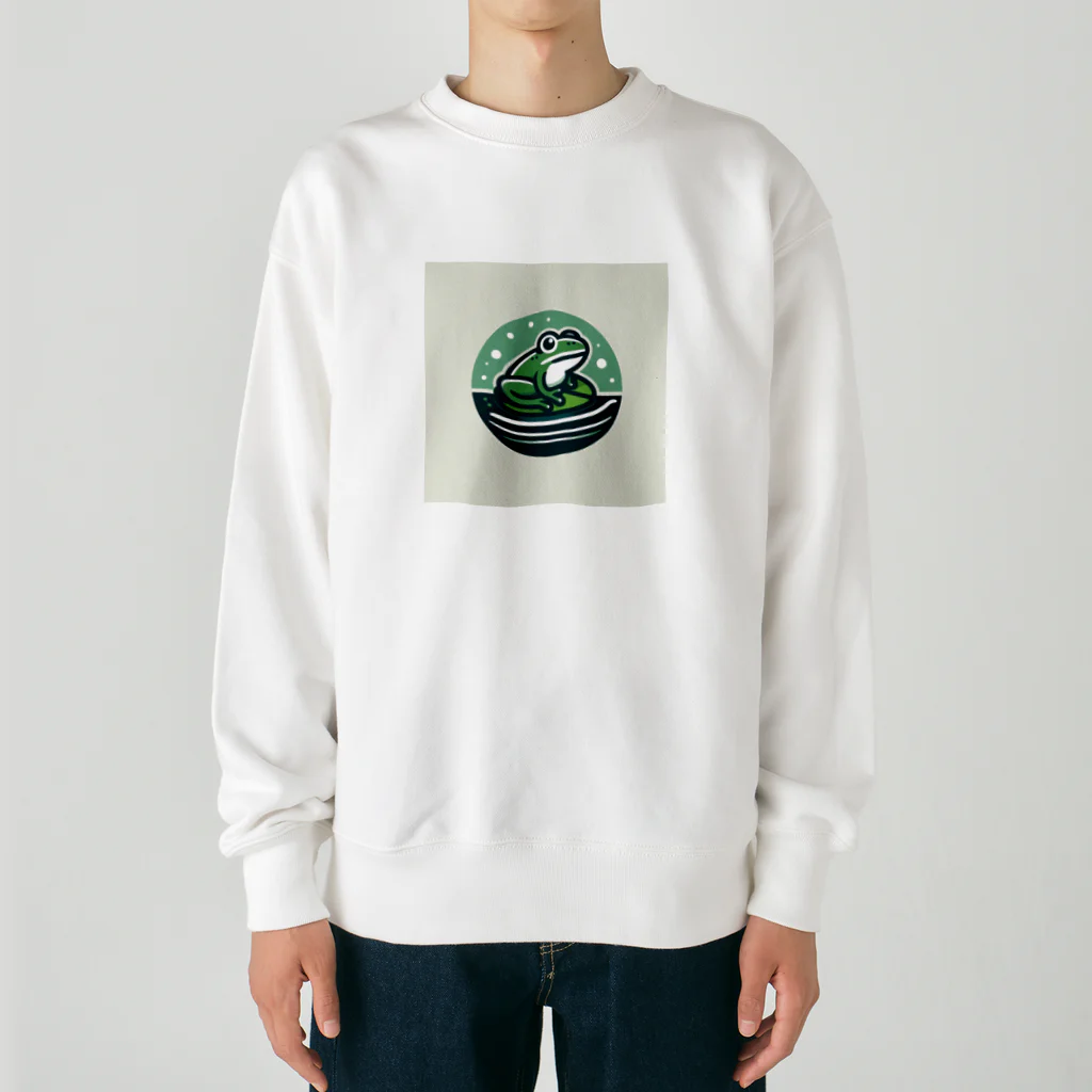 Design Harborのcute frog Heavyweight Crew Neck Sweatshirt