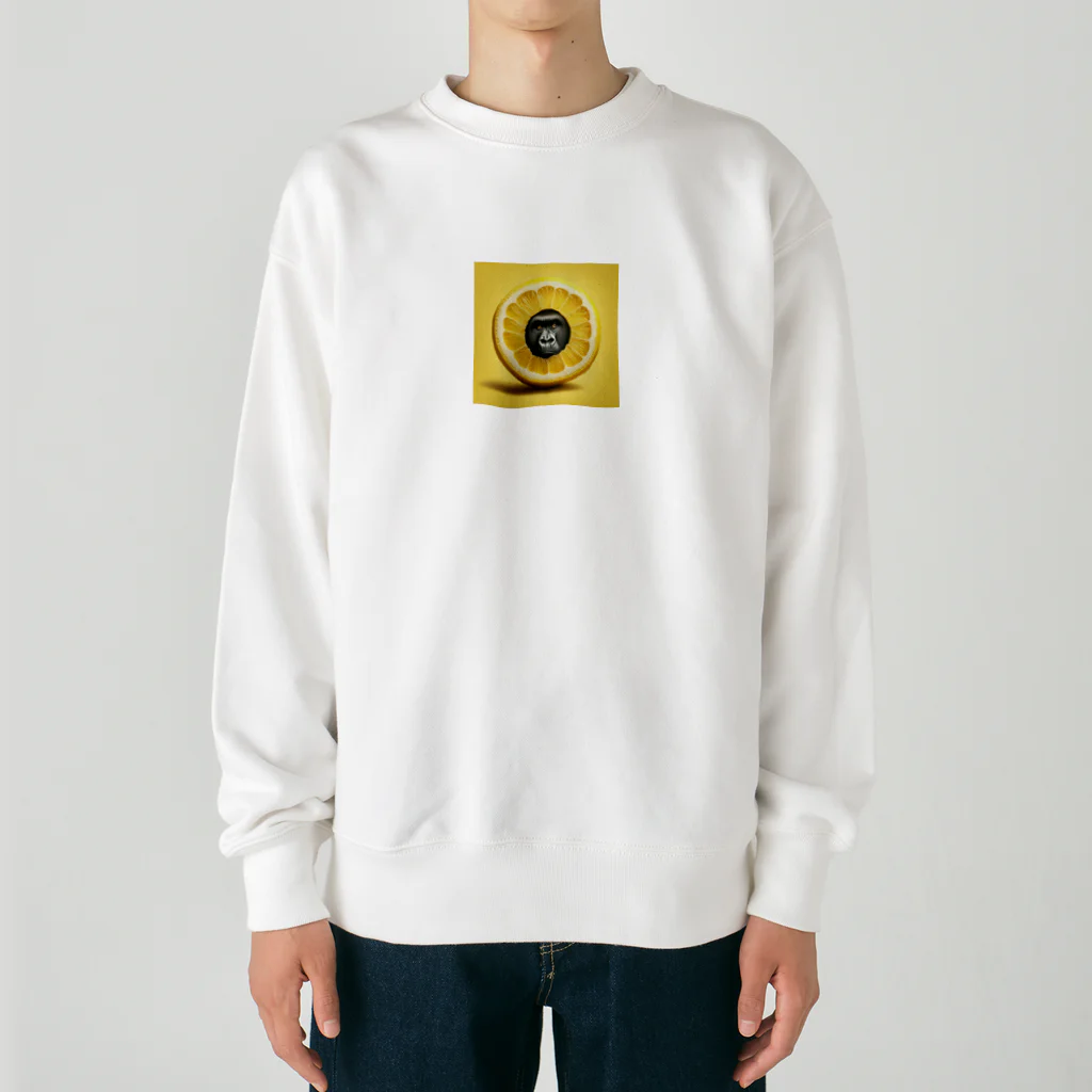 ゴリラショップのThe Mighty Gorilla Lemon  Heavyweight Crew Neck Sweatshirt