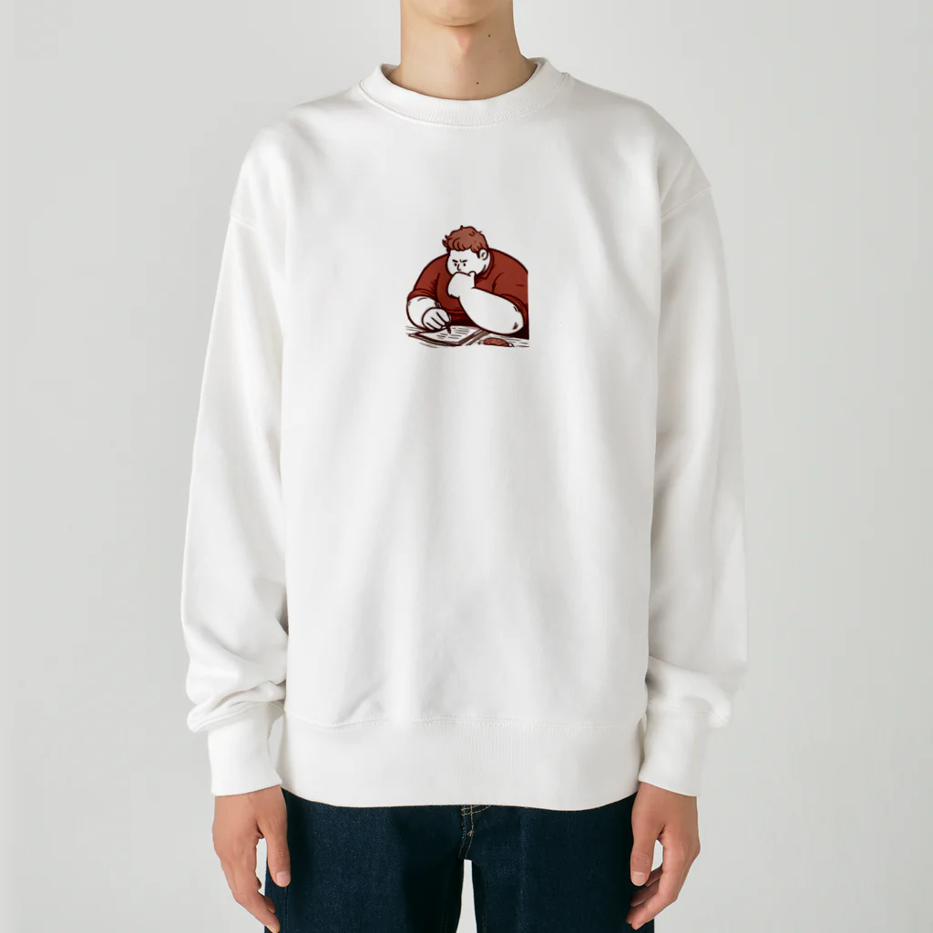 きなこのショップの食べる間もない Heavyweight Crew Neck Sweatshirt