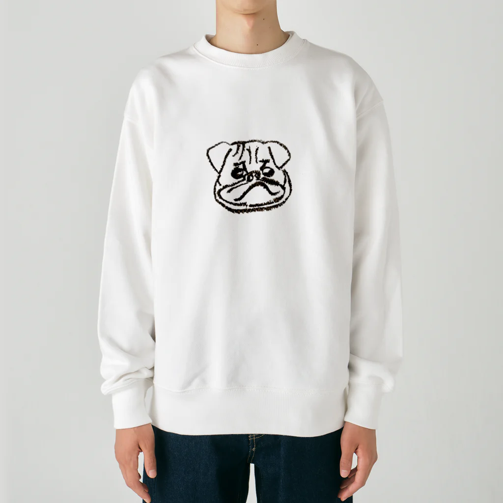 らくがきクレヨンのらくがきイヌくん Heavyweight Crew Neck Sweatshirt