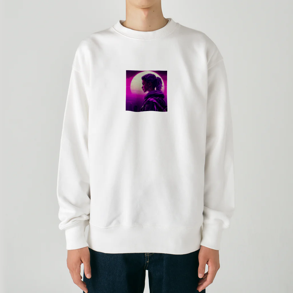 ゆーきの夕暮れ Heavyweight Crew Neck Sweatshirt