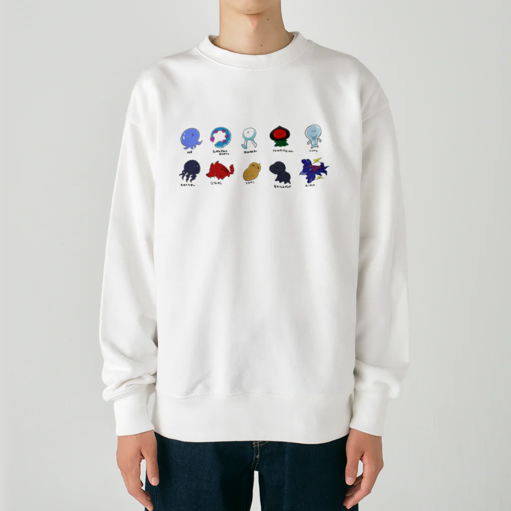 もふもふ堂の未確認生物 Heavyweight Crew Neck Sweatshirt