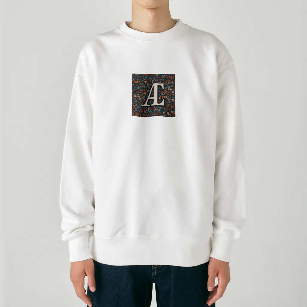 MACOCCHIの一瞬で目を引く！アルファベットの美しい装飾文字 Heavyweight Crew Neck Sweatshirt