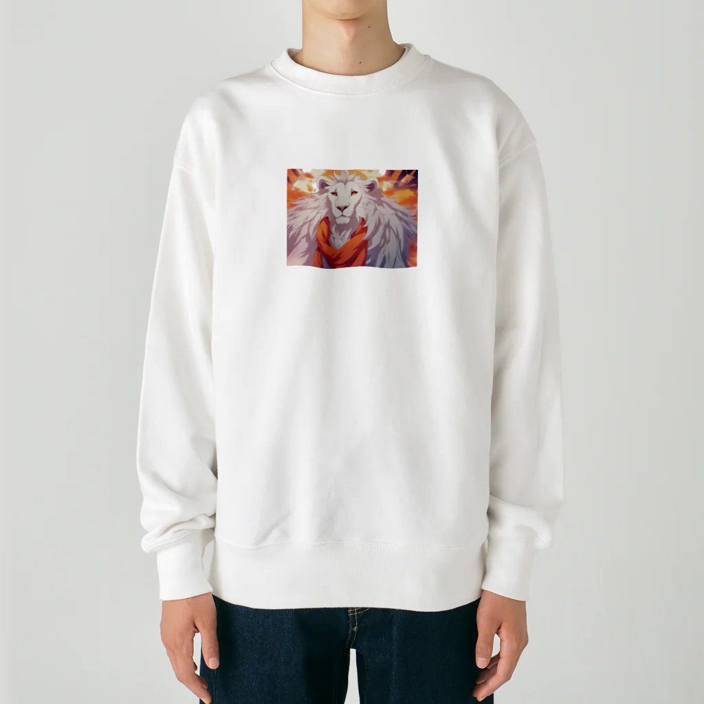 madatubomiのハンサムライオン🦁 Heavyweight Crew Neck Sweatshirt