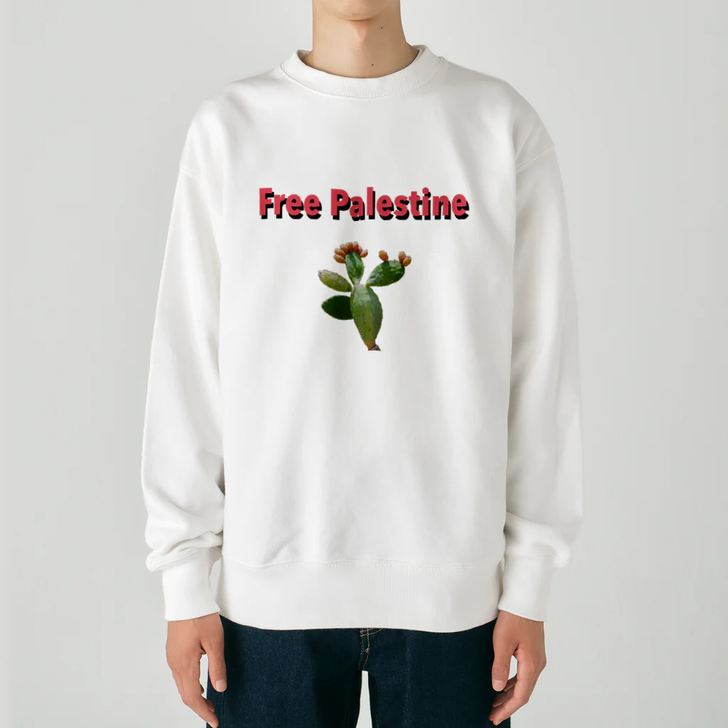 YaHabibi ShopのFree Palestine フリーパレスチナ！ Heavyweight Crew Neck Sweatshirt