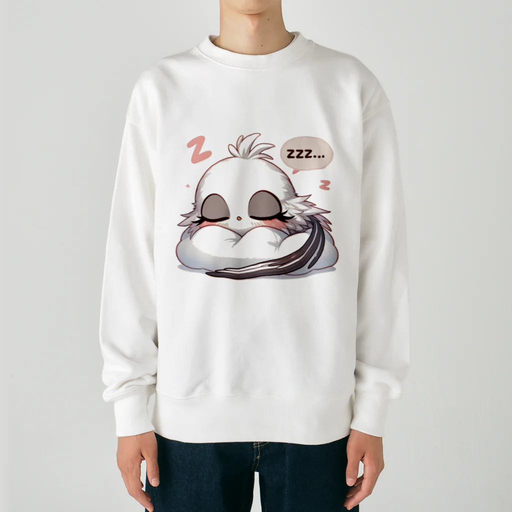 mimikkyu322のLong-tailed Tit 7 Heavyweight Crew Neck Sweatshirt