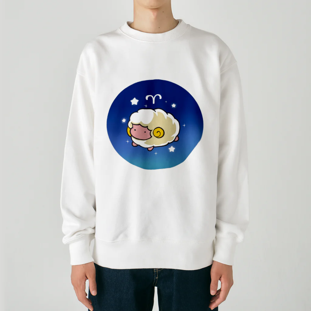 もふもふ堂の牡羊座 Heavyweight Crew Neck Sweatshirt