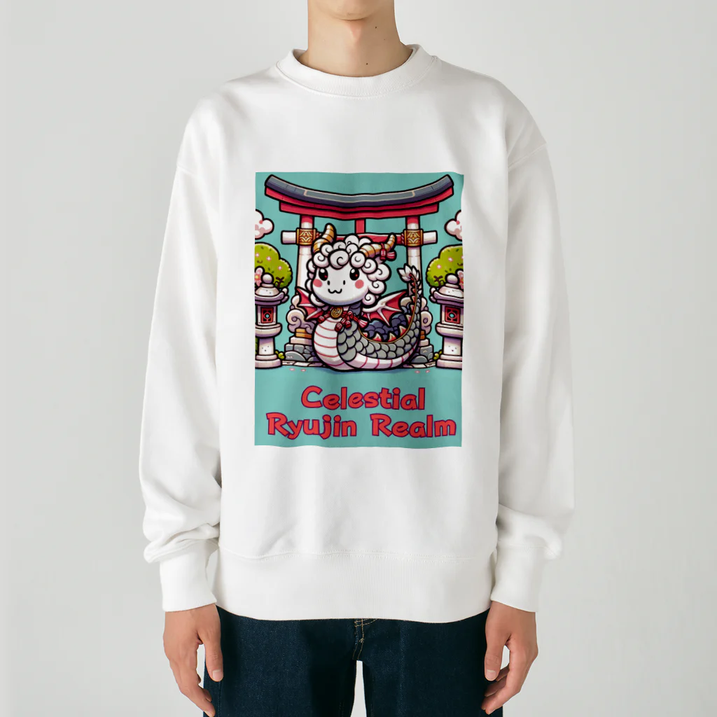 大江戸花火祭りのCelestial Ryujin Realm～天上の龍神領域 Heavyweight Crew Neck Sweatshirt