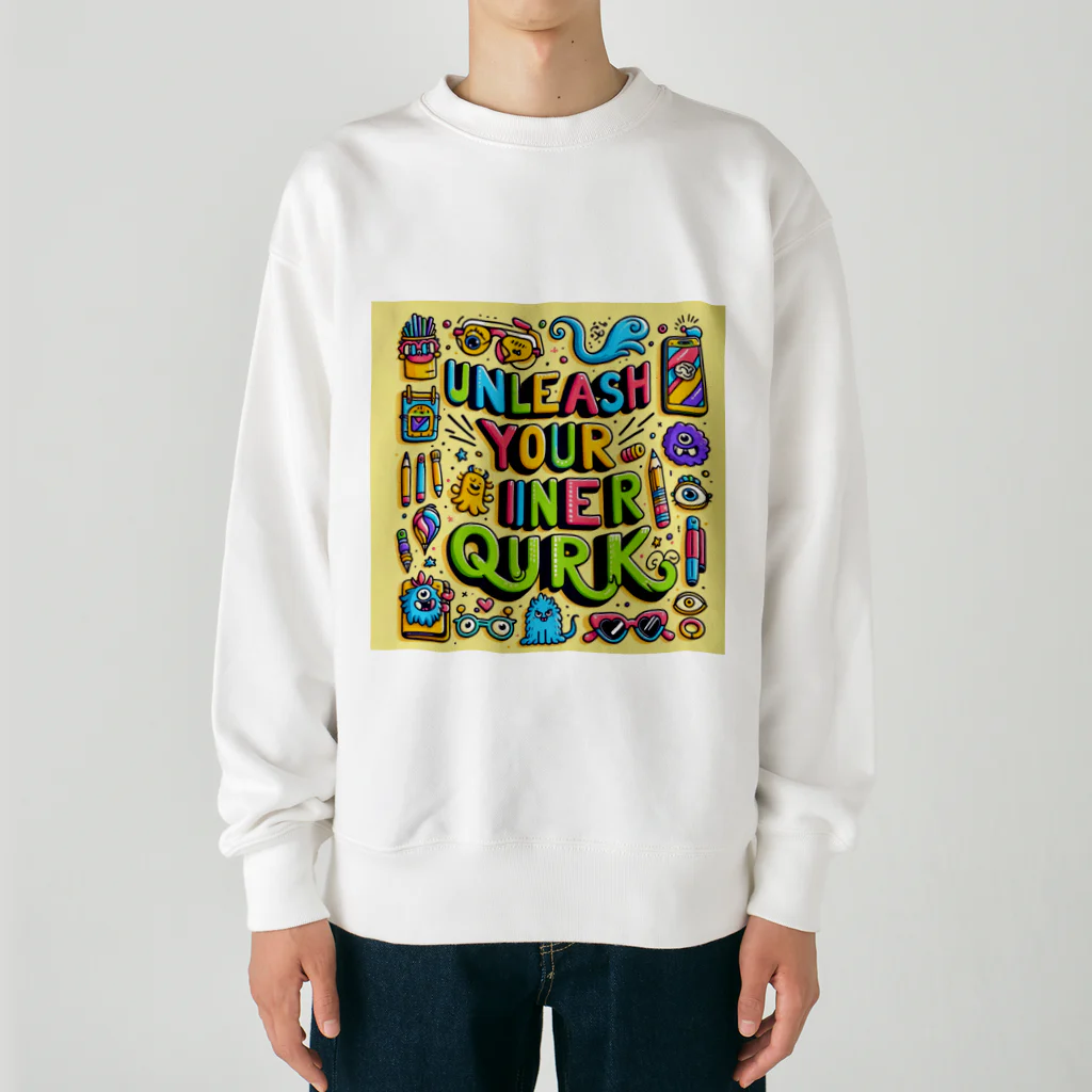 Muppiiのクイーキーポップ・エクスプレス：ビビッドな個性大解放！ Heavyweight Crew Neck Sweatshirt